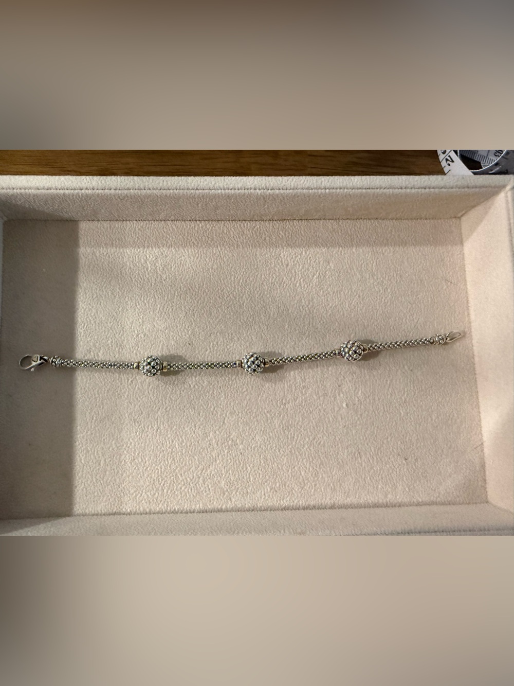 Lagos Caviar Station bracelet with 18k yellow gold accent